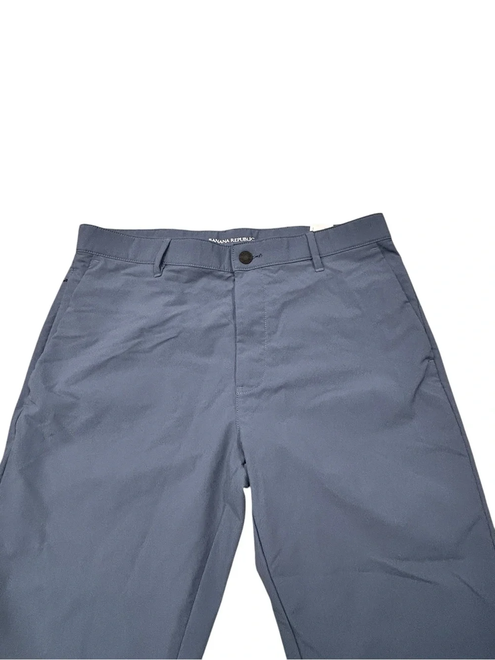 Banana Republic Slate Blue Gray Men's Chino Performance Pants 34x34 Polyester